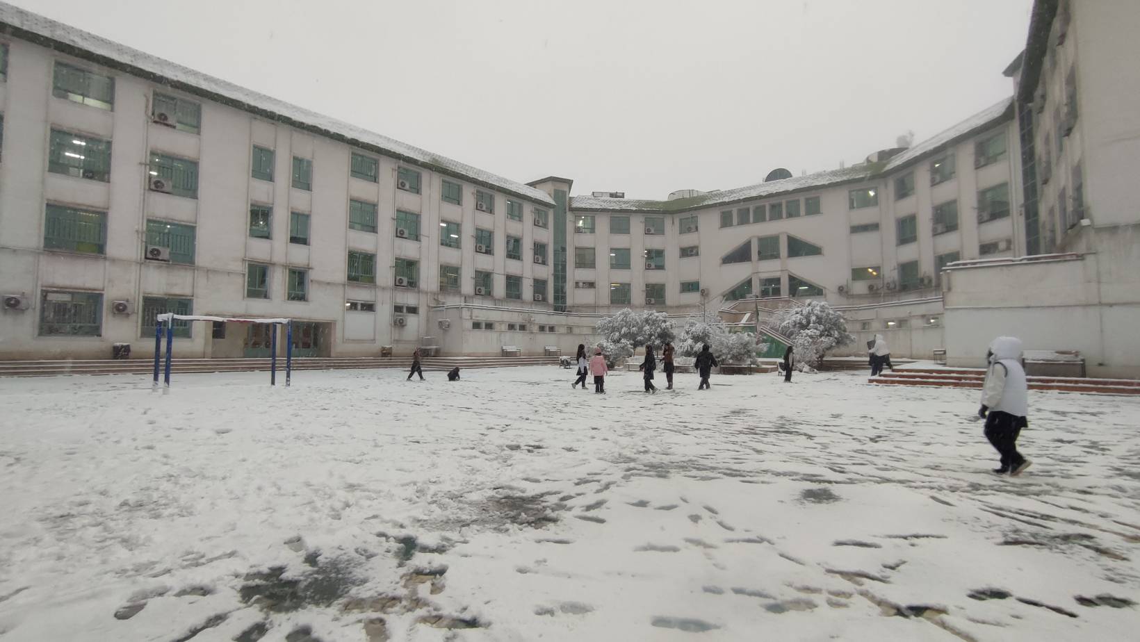 یک روز برفی از لنز دوربین مجتمع تطبیقی