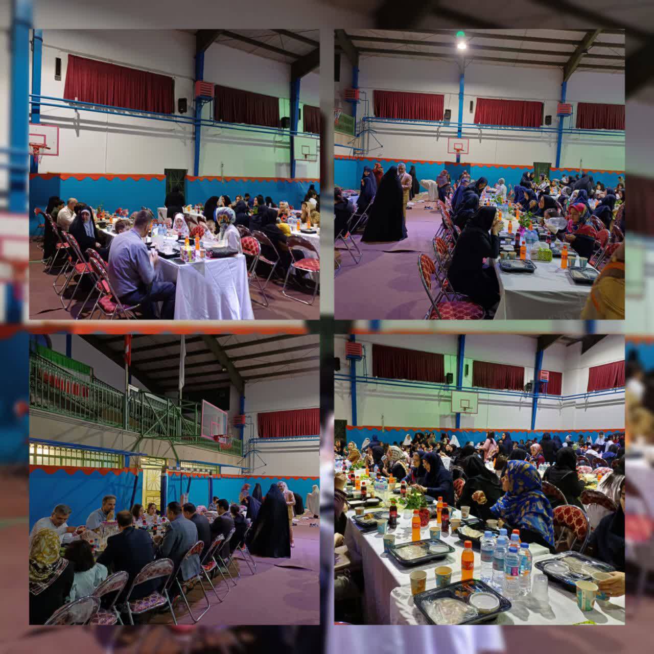 برپایی سفره افطار با حضور دانش‌آموزان، دبیران، کارکنان و اعضای محترم انجمن اولیا